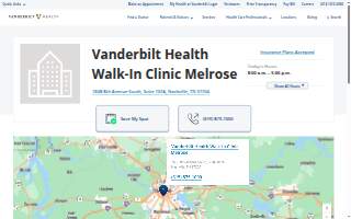 Vanderbilt Health Walk-In Clinic Melrose website