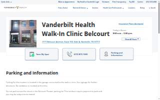 Vanderbilt Health Walk-In Clinic Belcourt website
