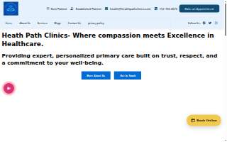 Health Path Clinics website