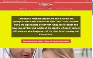 Wisconsin Urgent Care website