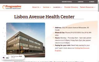 Progressive Community Health Centers - Lisbon Avenue Health Center website