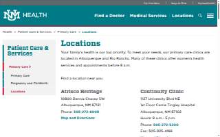 Southwest Mesa Clinic website