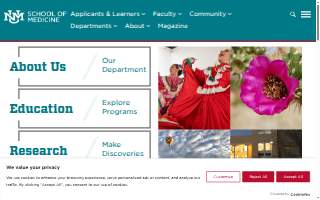 UNM Family Health website