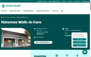 Natomas Walk-In Care website