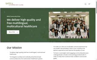Shifa Community Clinic website