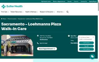 Sacramento - Loehmanns Plaza Walk-In Care website