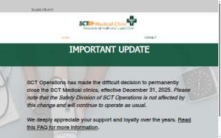 SCT Medical Clinic website