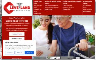 Cleveland Urgent Care website