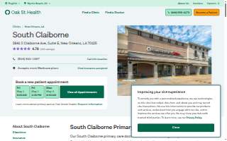 Oak Street Health South Claiborne Primary Care Clinic website
