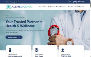 Allmed Clinic website