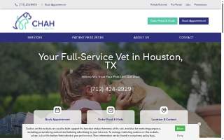 Central Houston Animal Hospital website