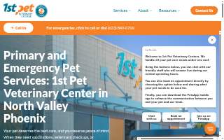 1st Pet Veterinary Centers - North Valley website