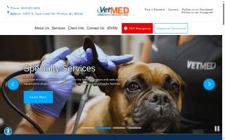 VetMED Emergency & Specialty Veterinary Hospital website