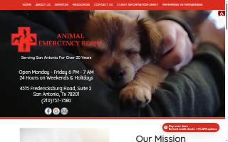 Animal Emergency Room website