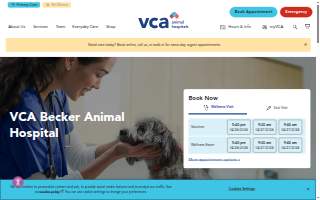 VCA Becker Animal Hospital and Pet Resort website
