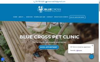 Blue Cross Pet Clinic website