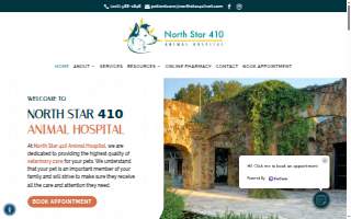 North Star 410 Animal Hospital website