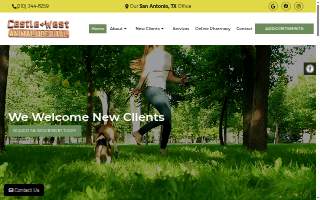 Castle West Animal Hospital website