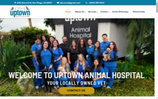 Uptown Animal Hospital website