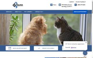 Balboa Veterinary Hospital website