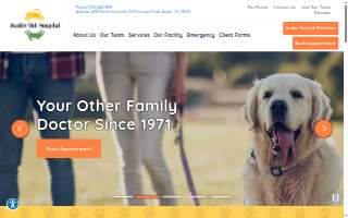 Austin Vet Hospital website