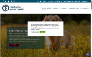 Ridglea West Animal Hospital website
