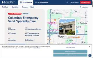 MedVet Columbus website