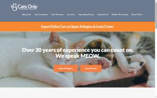Cats Only Veterinary Clinic website