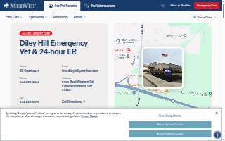 MedVet Diley Hill website