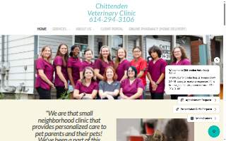 Chittenden Veterinary Clinic website