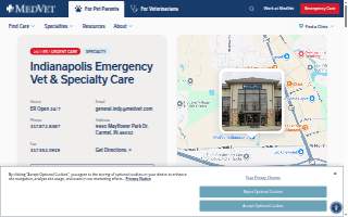 MedVet Indianapolis website