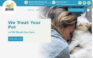 Monon Animal Hospital website