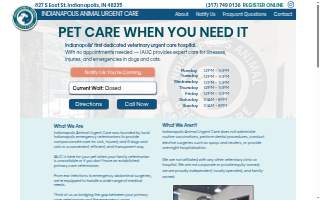 Indianapolis Animal Urgent Care website