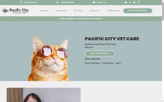 Pacific City Veterinary Care website