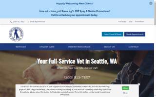 Northeast Veterinary Hospital website