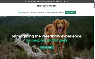 Mercer Street Veterinary Hospital website