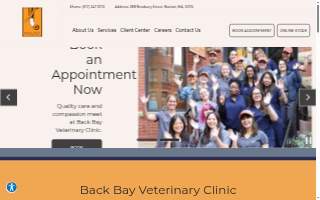 Back Bay Veterinary Clinic website