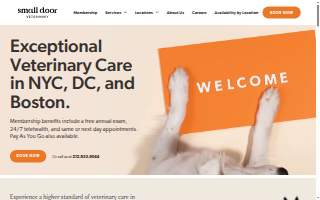 Small Door Veterinary - Brookline website