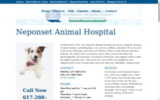 Neponset Pet Center & Animal Hospital website