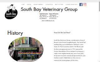 South Bay Veterinary Group website