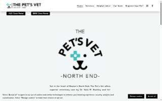 The Pet's Vet North End website