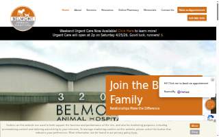 Belmont Animal Hospital website