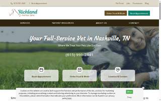 Richland Animal Clinic website