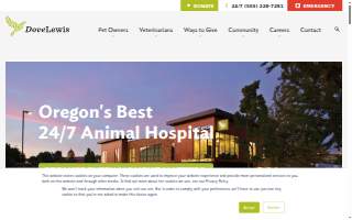 DoveLewis 24/7 Veterinary Emergency Hospital website
