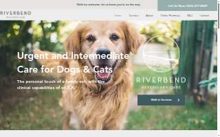 Riverbend Veterinary Care website
