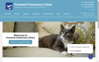 Fremont Veterinary Clinic website