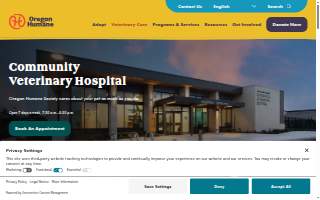 Oregon Humane Society - Community Veterinary Hospital website