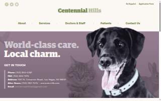 Centennial Hills Animal Hospital of Las Vegas website