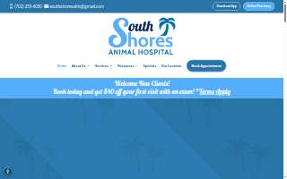 South Shores Animal Hospital website