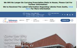 Johnson Animal Clinic website
